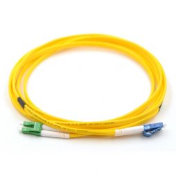 LC UPC to LC APC 9/125μm OS2 Singlemode Duplex Fiber Optic Patch Cord