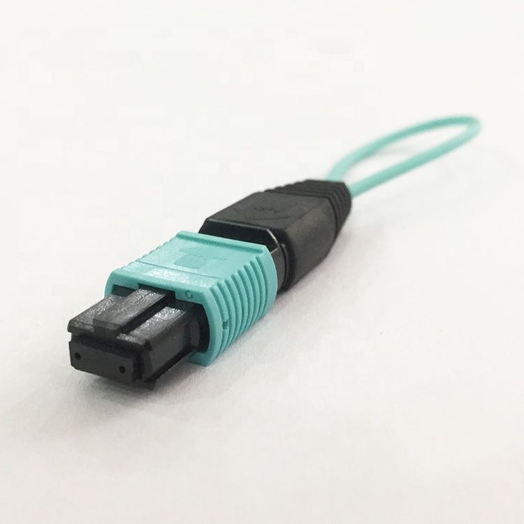 12 core OM3 50/125um Multimode fiber opitc MPO Loopback