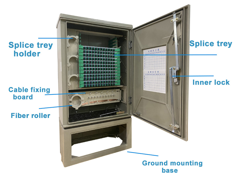 288 Core Fiber Optical Distribution Cabinet ODF For FTTH Outdoor Telecom